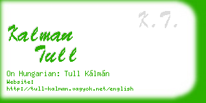 kalman tull business card
